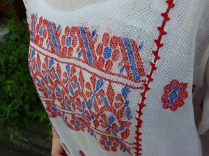 画像3: メキシコ・アムスゴ族の手織りガーゼ刺繍ワンピース・ビンテージ