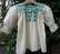 画像1: メキシコ刺繍ベビー服・サポテコ族の鹿刺繍ブラウス・グリーン (1)