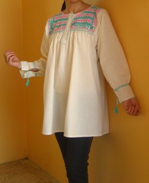 画像2: メキシコ刺繍チアパスのロココ刺繍ブラウス長袖