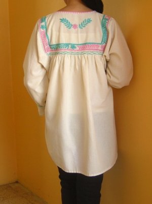 画像3: メキシコ刺繍チアパスのロココ刺繍ブラウス長袖