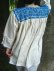 画像3: メキシコ刺繍サポテコ族のクロスステッチ七分袖チュニック・ブルー (3)