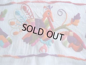 画像6: 再入荷☆メキシコ刺繍・マサテコ族の孔雀と花刺繍のワンピース