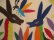 画像2: オトミ族の鹿鳥花カラフル刺繍クロス(S) (2)