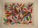 画像1: オトミ族のうさぎ鳥花カラフル刺繍クロス(S) (1)