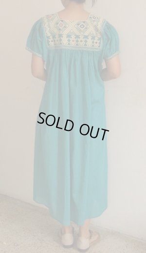 画像2: メキシコ・チアパス・サン・アンドレス・ララインサール織ガーゼ生地ワンピース