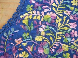 画像5: メキシコ刺繍サン・アントニーノ刺繍ブラウス・ブルー