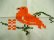 画像2: メキシコ刺繍・マサテコ族の刺繍クロス・オレンジの花と鳥 (2)