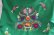 画像4: メキシコ刺繍花の刺繍ワンピース・グリーン (4)