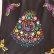 画像4: メキシコ刺繍花の刺繍ワンピース・ブラック (4)