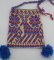 画像3: オトミ族の毛糸刺繍ショルダーバック(S)パープル (3)