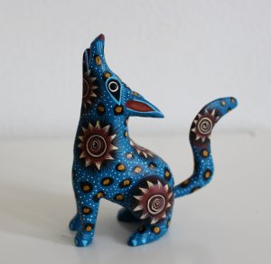 画像1: メキシコオアハカ木彫り雑貨アレブリヘ・コヨーテ
