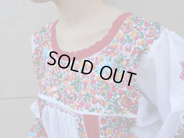 画像4: メキシコ刺繍サン・アントニーノハイグレード刺繍ワンピース・長袖