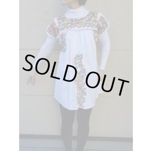 画像: メキシコ刺繍・サン・アントニーノ刺繍チュニックブラウス・ピンクホワイト