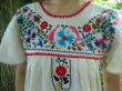 画像3: メキシコ刺繍花の刺繍ワンピース・キナリ