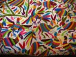 画像4: オトミ族の鹿鳥花カラフル刺繍クロス(ベッドカバーサイズ)