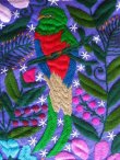 画像5: メキシコ刺繍・チアパスの動物刺繍テーブルランナー・パープル