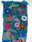 画像2: メキシコ刺繍・チアパスの動物刺繍テーブルランナー・ブルー