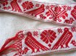 画像5: メキシコ刺繍・オトミ族の刺繍ワンピース・ホワイト×レッド刺繍　ベルト付　ゆったりめ