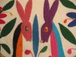 画像2: オトミ族の鹿鳥花カラフル刺繍クロス(S)