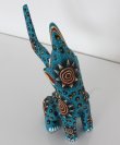 画像4: メキシコオアハカ木彫り雑貨アレブリヘ・コヨーテ・ブルー