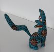 画像2: メキシコオアハカ木彫り雑貨アレブリヘ・コヨーテ・ブルー