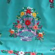画像4: メキシコ刺繍花と鳥の刺繍ワンピース・グリーン