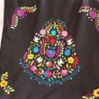 画像4: メキシコ刺繍花の刺繍ワンピース・ブラック