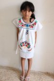 画像1: 子供用メキシコ刺繍ワンピース4〜5歳用マンタ