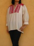 画像2: メキシコ刺繍サポテコ族のクロスステッチ七分袖チュニック