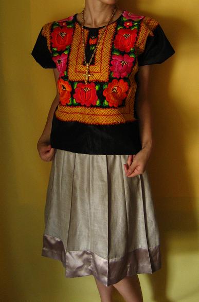 画像: メキシコ刺繍テワナ刺繍ブラウス