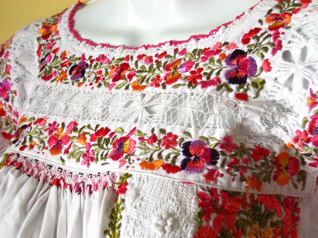 画像: メキシコ刺繍サン・アントニーノハイグレード刺繍ブラウス・ドロンワーク