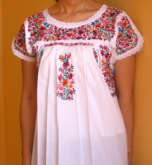 画像: メキシコ刺繍サン・アントニーノハイグレード刺繍ブラウス・ホワイト