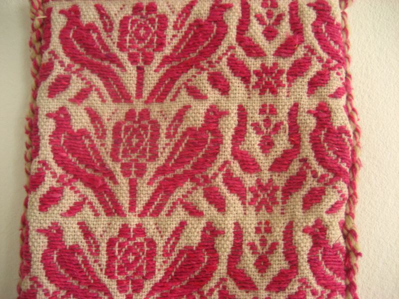 画像: オトミ族のウール織物バック(S)ピンク