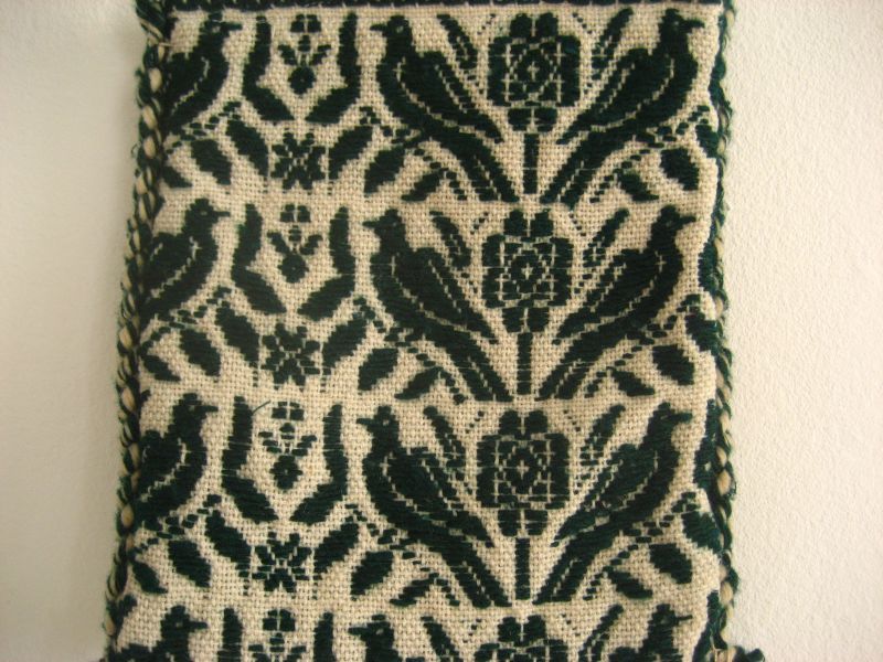 画像: オトミ族のウール織物バック(S)グリーン