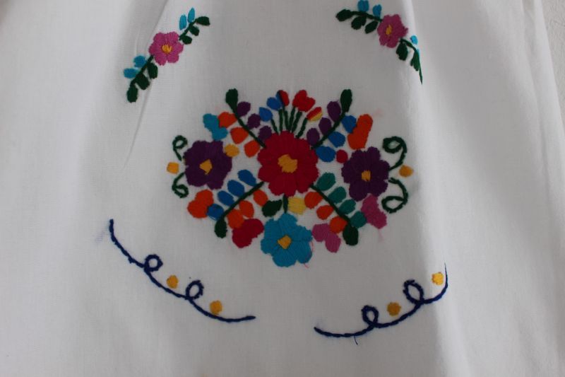 画像: ベビー用メキシコ刺繍ワンピース2〜3歳用・マンタ