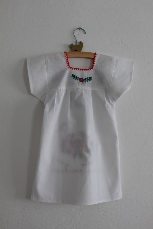 画像: ベビー用メキシコ刺繍ワンピース2〜3歳用・マンタ