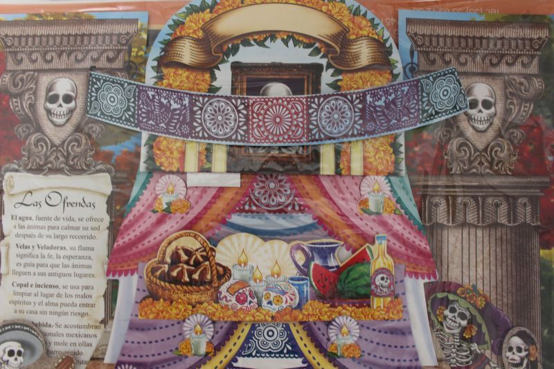 画像: メキシコ死者の日祭壇３Dペーパークラフト(大)