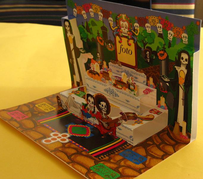 画像: メキシコ死者の日祭壇３Dカード