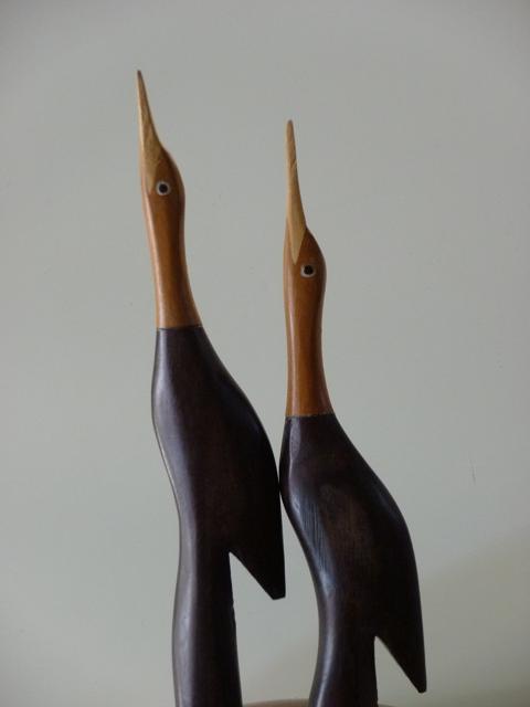 画像: 鳥モチーフの木製スプーン・フォークセット